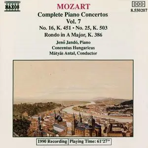 Jenő Jandó, Mátyás Antal, Concentus Hungaricus - Mozart: Complete Piano Concertos Vol. 7 - Nos. 16 & 25 (1991)