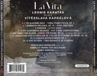 Leonie Karatas - La Vita: Vítězslava Kaprálová: Complete Works for Solo Piano (2021)