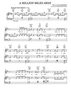 A Million Miles Away - Alan Menken (Piano-Vocal-Guitar)