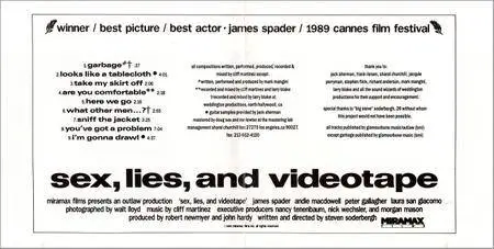 Cliff Martinez - Sex, Lies, And Videotape: Original Motion Picture Soundtrack (1989)