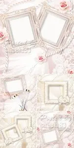 Stock Photo - Pastel Colour Wedding Frames