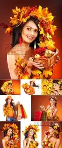 Stock Photo - Beautiful Autumn Woman