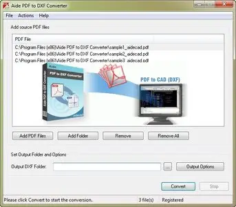 Aide PDF to DXF Converter 9.9