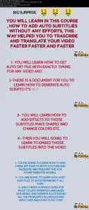 Automatic Subtitles (SRT) transcribe and translation
