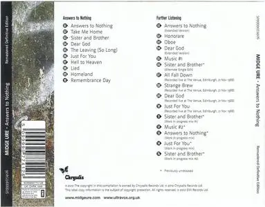 Midge Ure - Answers To Nothing (1988) [2CD, Remastered Definitive Edition]