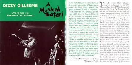 Dizzy Gillespie - A Musical Safari: Live At The 1961 Monterey Jazz Festival (2015) {Solar Records 4569957}