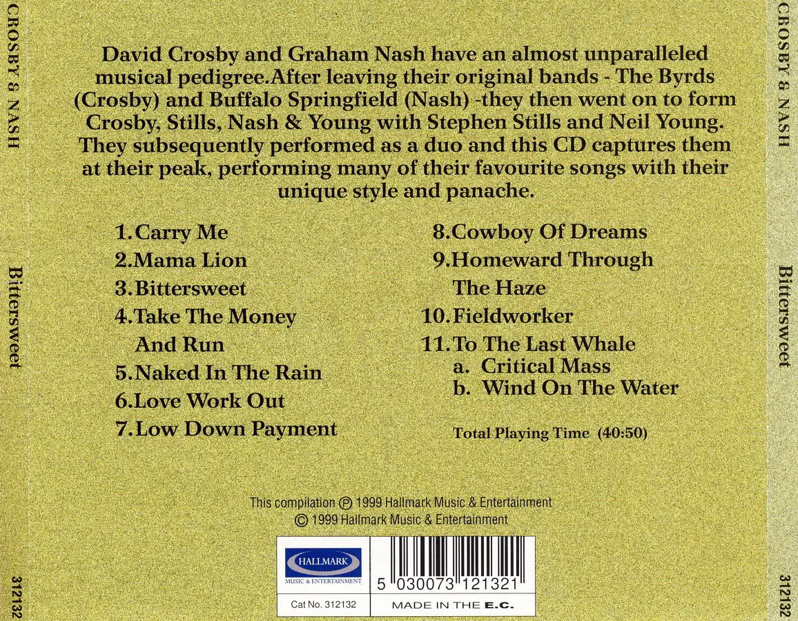 Crosby & Nash - Bittersweet (1999) {Hallmark Music}