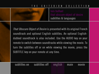 That Obscure Object of Desire (1977) - (The Criterion Collection - #143) [DVD9] [2001]