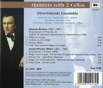 Divertimenti Ensemble - Brahms, Weber: String Quintets (2007)