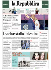 la Repubblica - 22 Settembre 2025