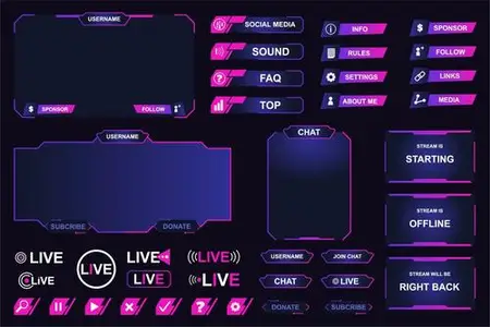 Twitch Streaming User Interface J9Q7SPQ