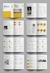 HR Employee Handbook Template Design Layout 781491682