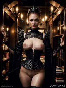 AI Gal Gadot - Evil Queen Snow White Big Boobs Lace Lingerie leather magic (AI Generated)