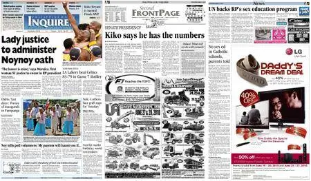 Philippine Daily Inquirer – June 19, 2010