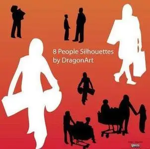 Vector 8 People Silhouettes