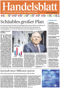 Handelsblatt vom Montag, 15. September 2014