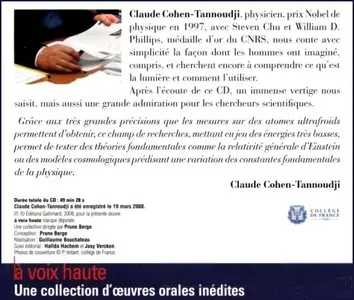 Claude Cohen-Tannoudji, "Lumière et matière"