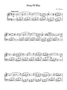 Song Of May - Emanuel Schikaneder, Wolfgang Amadeus Mozart (Piano Solo)
