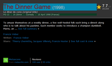 Le dîner de cons / The Dinner Game (1998)
