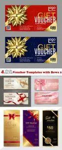 Vectors - Voucher Templates with Bows 2