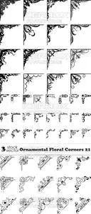 Vectors - Ornamental Floral Corners 21