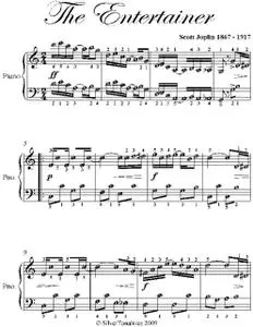 «The Entertainer Easy Piano Sheet Music» by Scott Joplin