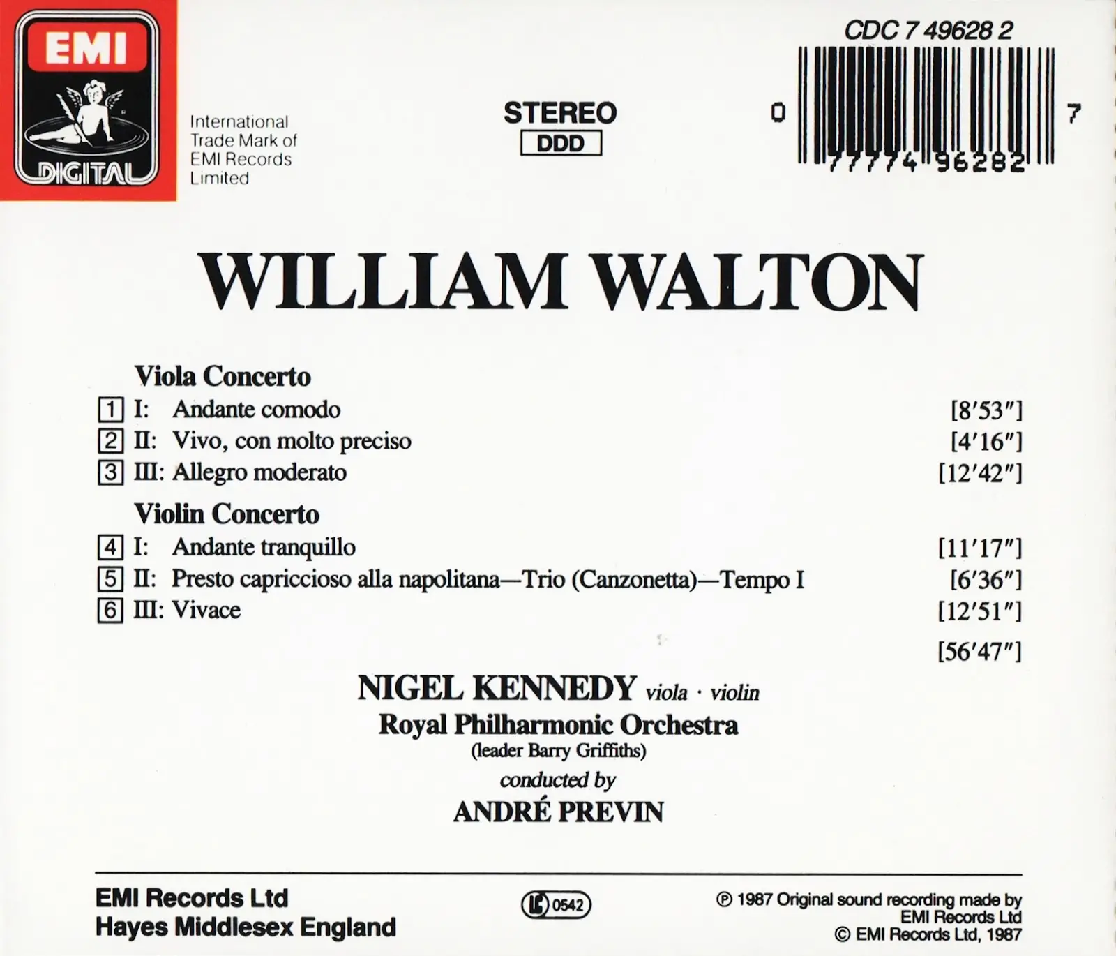 walton violin concerto difficulty