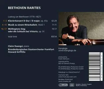 Claire Huangci, Brandenburgisches Staatsorchester Frankfurt & Howard Griffiths - Beethoven Rarities (2018)