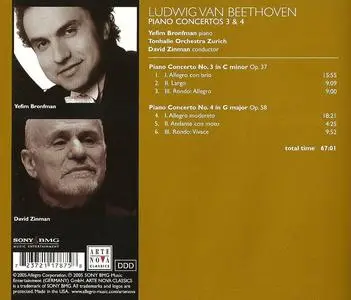 Yefim Bronfman, David Zinman, Tonhalle Orchester Zürich - Ludwig van Beethoven: Piano Concertos Nos. 3 & 4 (2005)