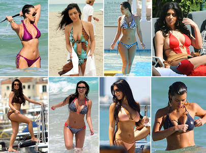 Kim Kardashian - Paparazzi Bikini Photos (Set 1-8)