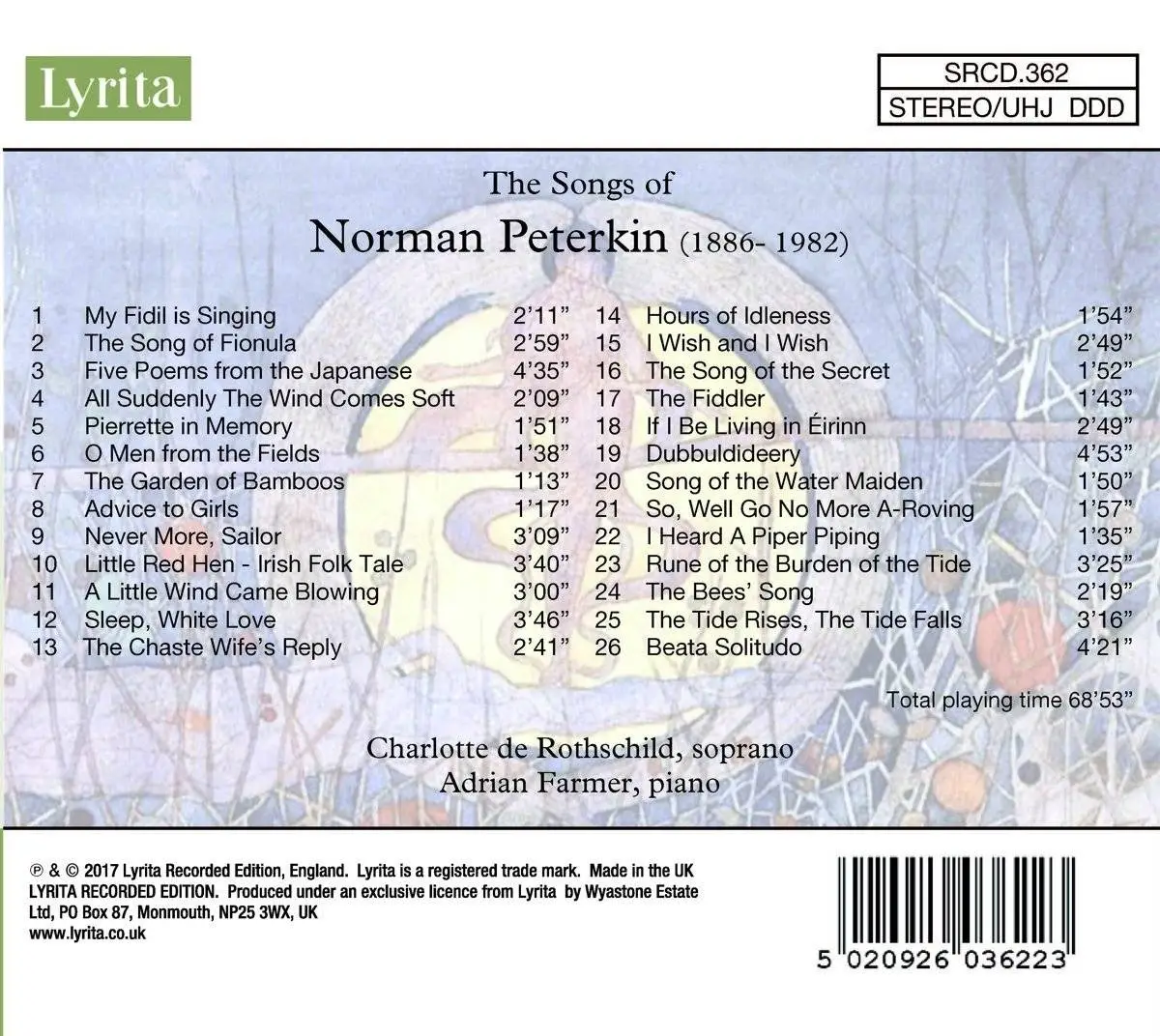 Charlotte de Rothschild & Adrian Farmer - Peterkin: The Songs of Norman Peterkin (2017)