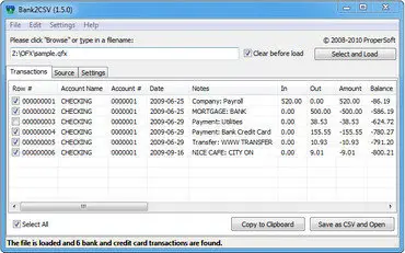 ProperSoft Bank2CSV 2.2.0.5