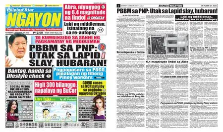 Pilipino Star Ngayon – Oktubre 27, 2022