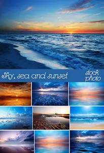 Sky, sea and sunset - Stock photos
