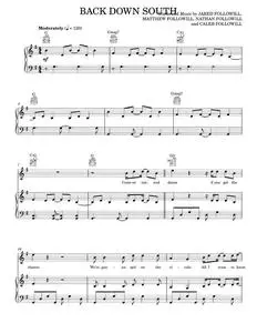 Back down south - Kings of Leon (Piano-Vocal-Guitar)