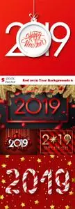 Vectors - Red 2019 Year Backgrounds 6