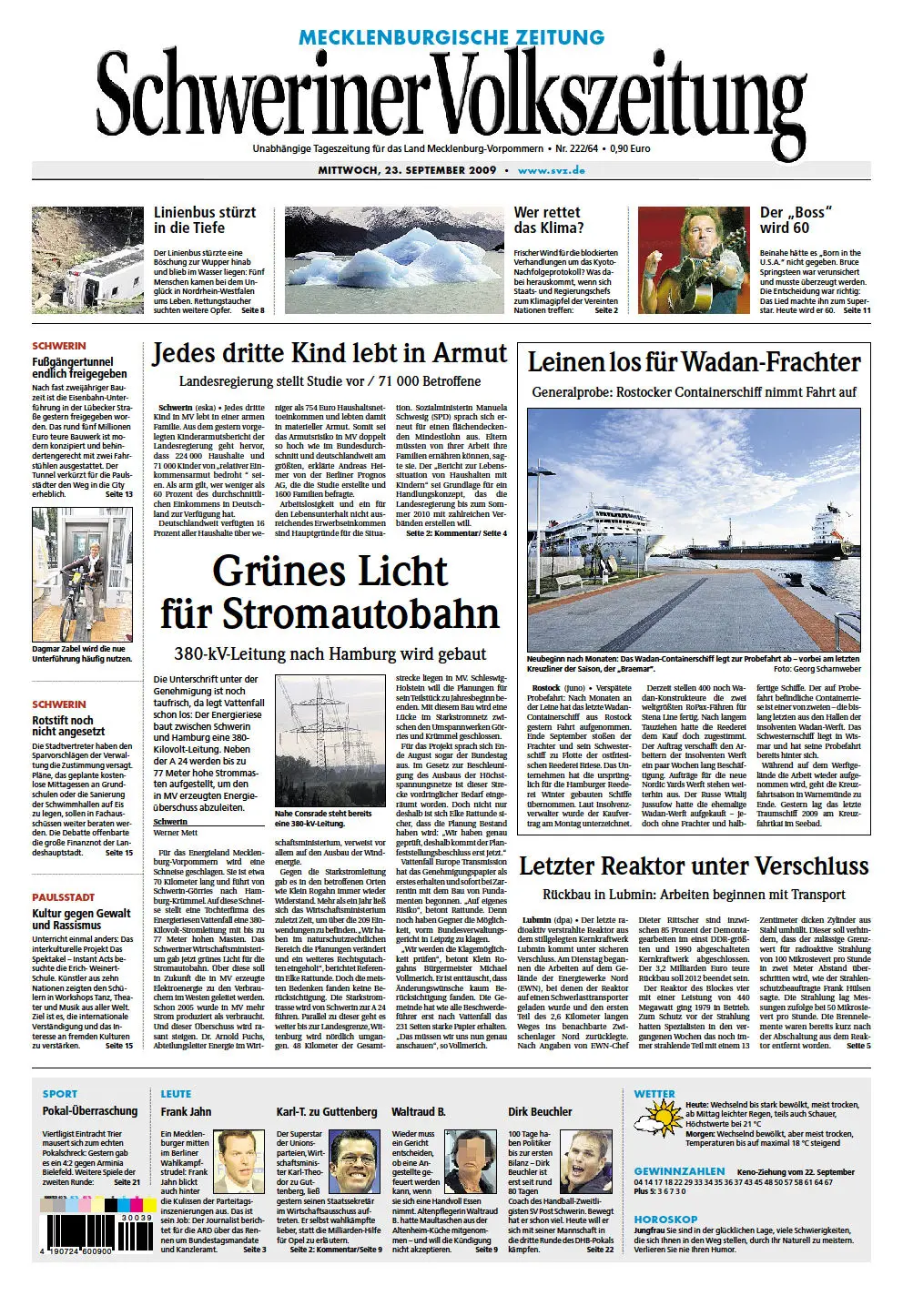 Schweriner Volkszeitung 23.09.2009