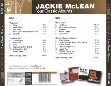 Jackie McLean - Four Classic Albums (1957-60) [2CD] {2011 AVID Jazz Remaster}