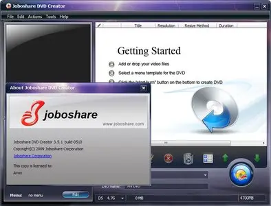 Joboshare DVD Creator 3.5.1.0510