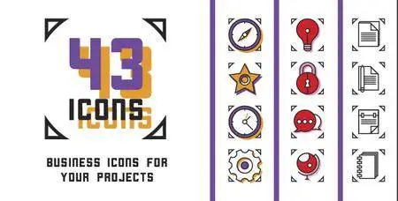 43 Animated Business Icons - Project for After Effects (VideoHive)