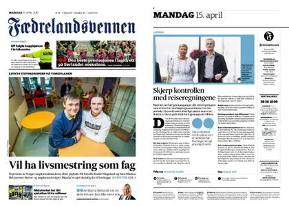 Fædrelandsvennen – 15. april 2019