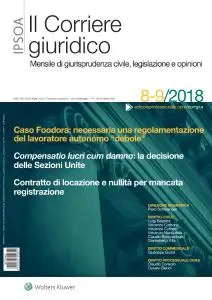 Il Corriere Giuridico - Agosto-Settembre 2018