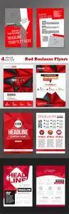 Vectors - Red Business Flyers