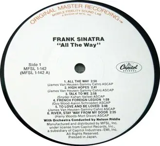Frank Sinatra: All The Way (Japan MFSL Limited Edition 200 Gram Pressing - 24/96)