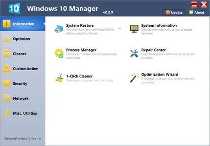 Yamicsoft Windows 10 Manager 2.2.9 Multilingual Portable