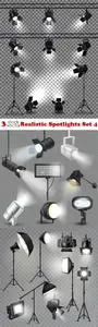 Vectors - Realistic Spotlights Set 4