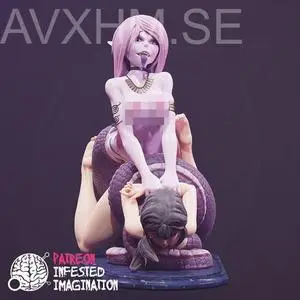 Lamia Taking a Girl Victim Hentai Porn Sculpt