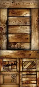 Wooden Box Backgrounds Vector