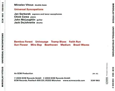 Miroslav Vitous - Universal Syncopations (2003) {ECM 1863}
