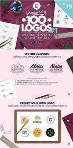 CreativeMarket - Premium set of 100 Logos #1